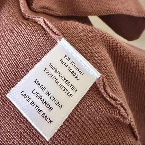 NWT Love Tree - Elegant Sophisticated Mauve Women's Knit Coat - Picture 16 of 17